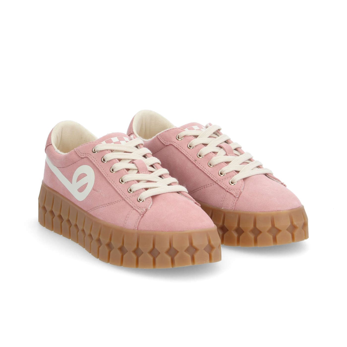 PLAY SNEAKER W - SUEDE/PRINT - PINK/OFF WHITE